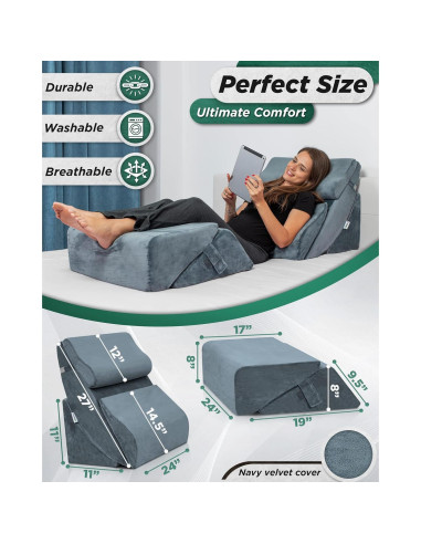 Juego de Almohadas Ortopédicas Lunix LX13 6pcs Espuma Viscoelástica