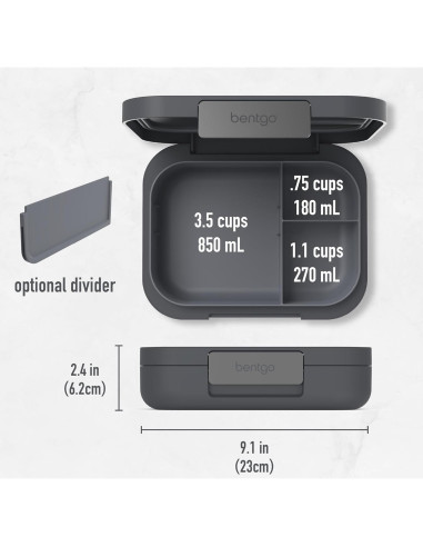 Caja de Almuerzo Bentgo Modern 1.24L a Prueba de Fugas Gris