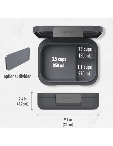Caja de Almuerzo Bentgo Modern 1.24L a Prueba de Fugas Gris