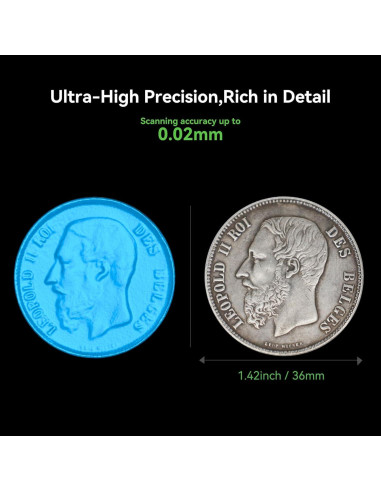 Escáner 3D Creality CR-Scan Otter, 0.02mm, 60fps, 1.59kg