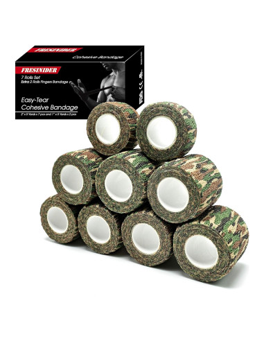 9 Rollos de Cinta Adhesiva Autoadhesiva FRESINIDER Camuflaje