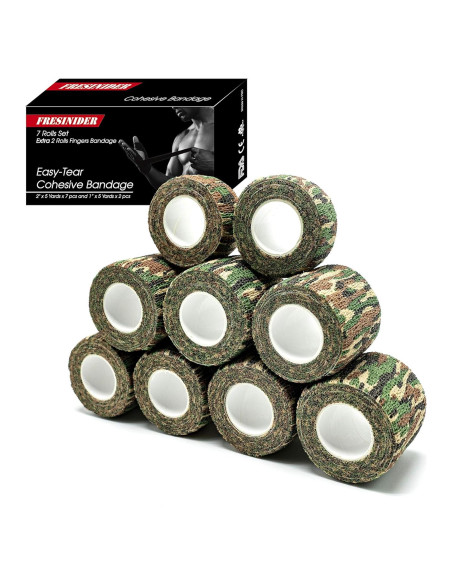 9 Rollos de Cinta Adhesiva Autoadhesiva FRESINIDER Camuflaje