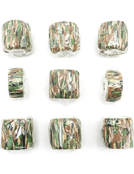 9 Rollos de Cinta Adhesiva Autoadhesiva FRESINIDER Camuflaje