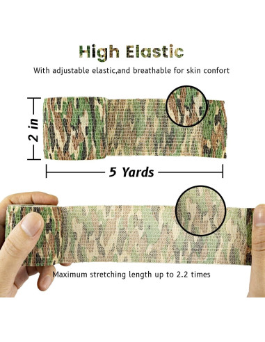 9 Rollos de Cinta Adhesiva Autoadhesiva FRESINIDER Camuflaje