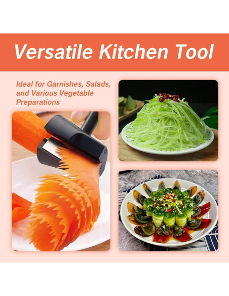 Cortador y Pelador de Zanahorias YAFIYGI 2-en-1 Acero Inoxidable