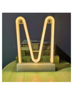 Letrero de Neón LED UrsaMajor Letra M Blanco Cálido