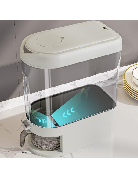 Contenedor de arroz hermético Huitao 7.3kg con taza medidora