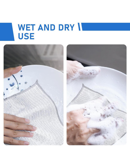 Juego de 30 estropajos de acero inoxidable Aidoclip