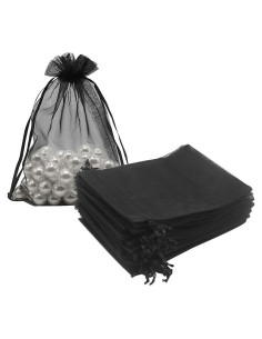 Bolsas de Organza Negra HRX 5x7" (100pcs) para Regalos