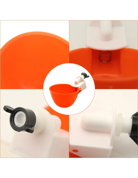 Tazas de Bebida Automáticas MODUODUO 12 Pcs para Aves