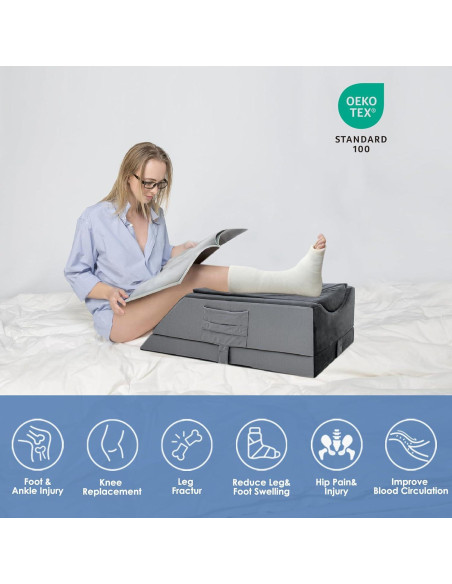 Cojín Elevador de Piernas Ajustable Kehangte - Recuperación Cirugía