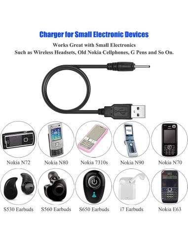 Cargador USB DC PChero para Auriculares Mini S530 30cm