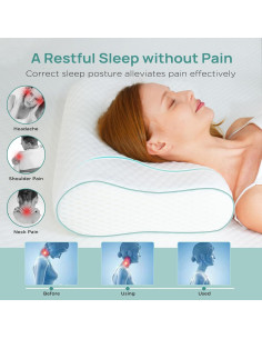 Almohada Cervical Ergonómica Releep Queen Ajustable Refrigerante 2