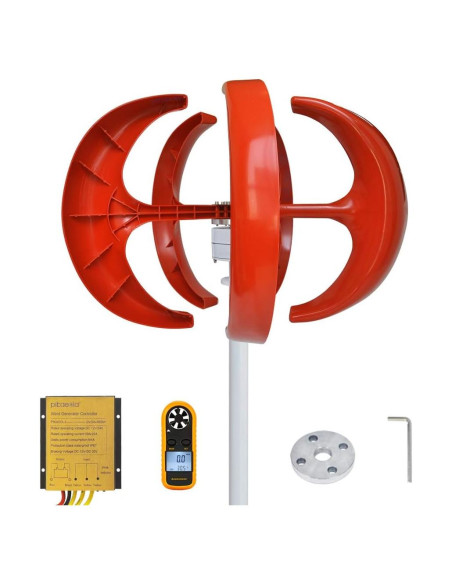 Generador Eólico Pikasola 200W 12V 5 Palas Vertical