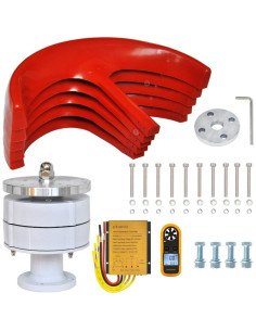 Generador Eólico Pikasola 200W 12V 5 Palas Vertical 2