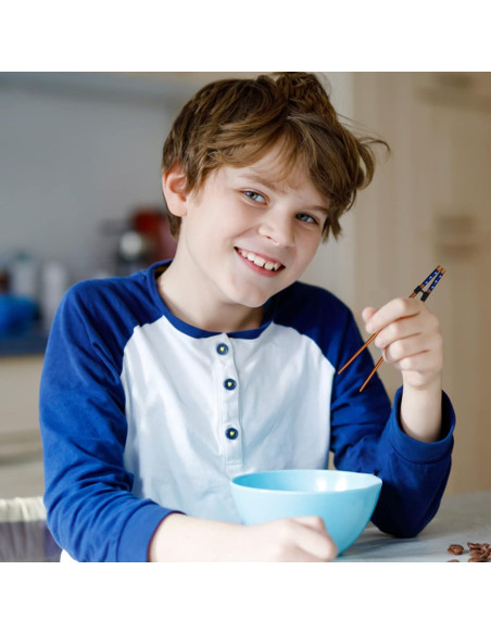 5 Ayudantes Reutilizables de Palillos Entrenadores Abeillo Negro