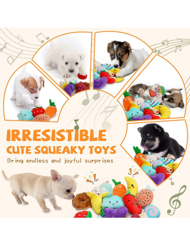 Conjunto de Juguetes Chirriantes QTwoof para Perros - 20 Piezas