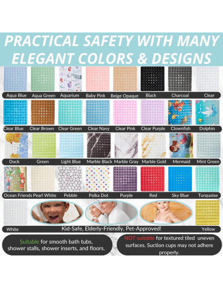 Alfombrilla de Baño Antideslizante ENKOSI 101.6x40.6 cm Azul Aqua