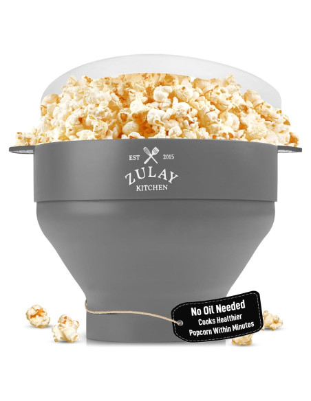 Popcorn Popper de Silicona Zulay Kitchen Plegable 15 Tazas