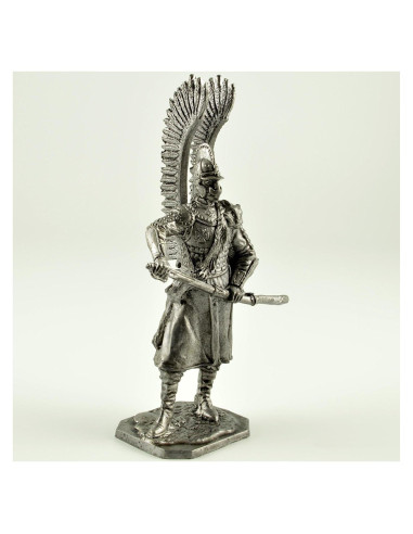 Escultura Miniatura Husares Alados Polacos 54mm Guerreros de Estaño