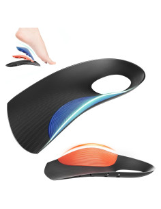 Plantillas ortopédicas Gviipk 3/4 para fascitis plantar - S (Hombres 4.5-6)