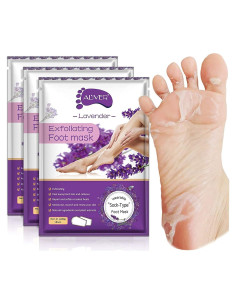 Mascarilla Exfoliante para Pies ALIVER 3 Paquetes Lavanda
