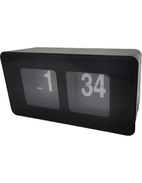 Reloj Flip Automático TourKing Digital Vintage Negro Reloj Flip Automático TourKing Digital Vintage Negro