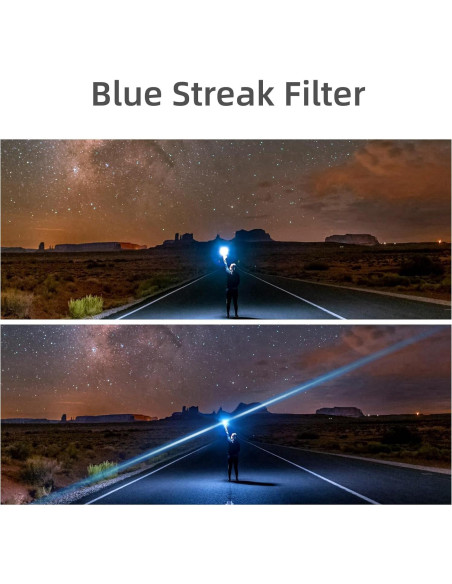 Filtro de lente anamórfico Blue Streak 49mm GREEN.L Filtro de lente anamórfico Blue Streak 49mm GREEN.L