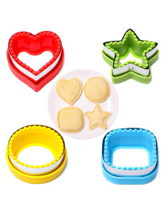 Cortadores de Sándwich BakingWorld Set 4 Formas Acero Inoxidable