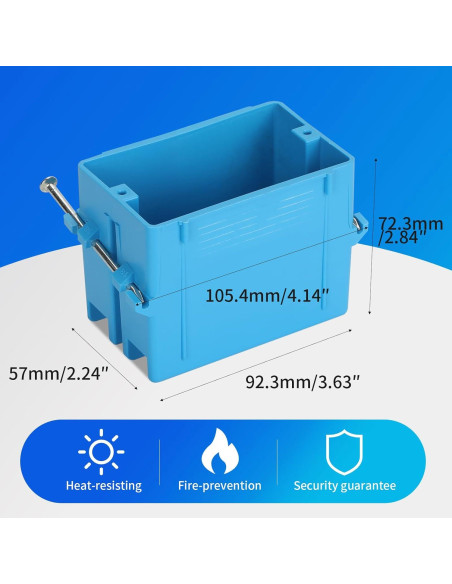 Caja Eléctrica de PVC 1-Gang 18 Pulgadas Cúbicas YQXIUTE - 12 Paquete Caja Eléctrica de PVC 1-Gang 18 Pulgadas Cúbicas YQXIUTE - 12 Paquete