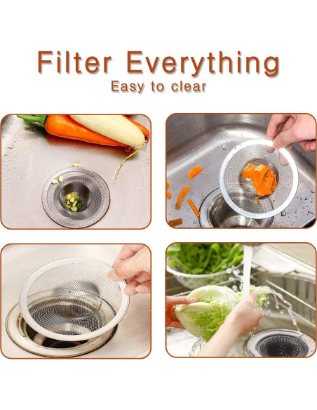 Filtro de desagüe de acero inoxidable ArtioHipo 7cm 2 piezas