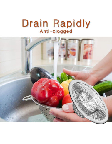 Filtro de desagüe de acero inoxidable ArtioHipo 7cm 2 piezas