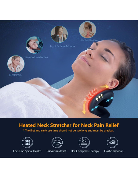 Estirador de Cuello Cozyhealth Calentado con Almohada de Grafeno