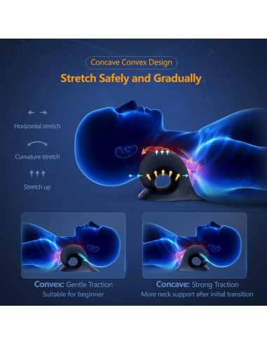 Estirador de Cuello Cozyhealth Calentado con Almohada de Grafeno