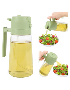 Botella de Cocina de Vidrio Dzmbv 470ml Spray y Vertedor Aceite