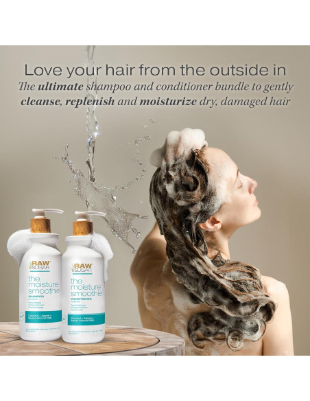 Champú y Acondicionador Moisture Smoothie Azúcar Crudo 30oz