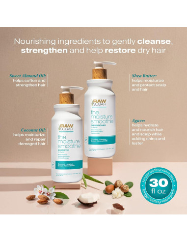 Champú y Acondicionador Moisture Smoothie Azúcar Crudo 30oz