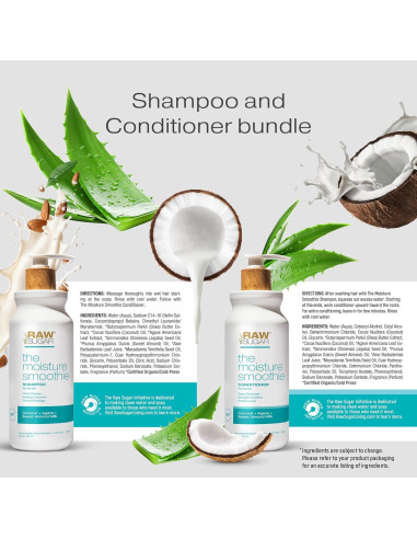 Champú y Acondicionador Moisture Smoothie Azúcar Crudo 30oz