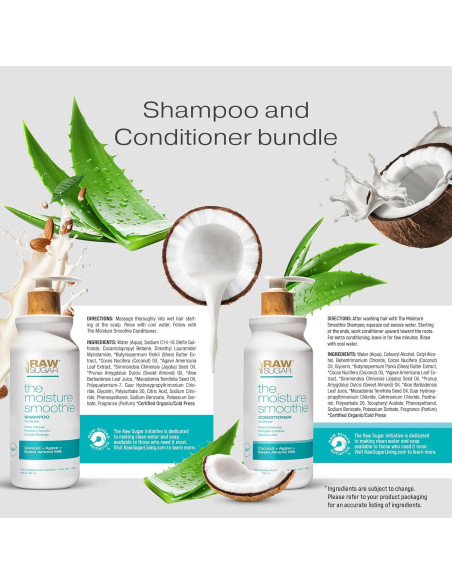 Champú y Acondicionador Moisture Smoothie Azúcar Crudo 30oz