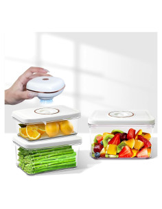 Sellador al vacío VIXINO pequeño + 3 contenedores 0.85L a 1.80L