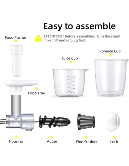 Accesorio Extractor de Jugo Gdrtwwh para KitchenAid y Cuisinart