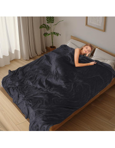 Manta Eléctrica Calentada LaffyLo 213x183 cm 4 Niveles Gris 2