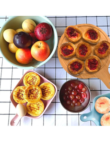 100 Bandejas Mini de Aluminio HLCM para Tartas y Quiches