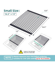 Escurridor de Platos Plegable Ohuhu 42 x 33 cm Antideslizante 2