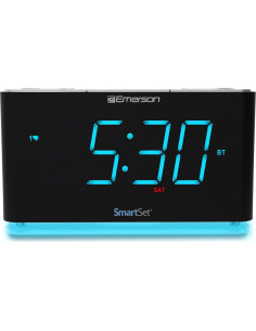 Reloj Despertador Inteligente Emerson ER100301 con Bluetooth y USB 2