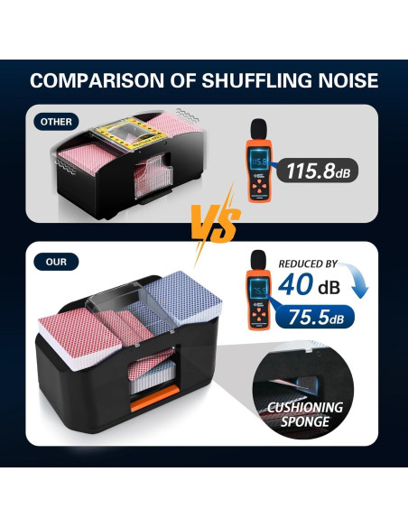 Barajador Automático Silencioso AutoAli 2000mAh para 1-2 Barajas