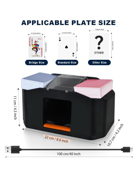 Barajador Automático Silencioso AutoAli 2000mAh para 1-2 Barajas