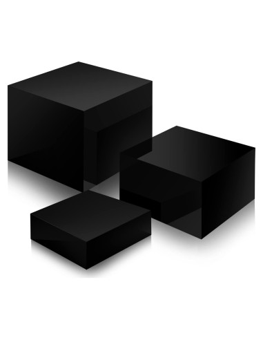 Juego de 3 Soportes Acrílicos Yulejo para Exhibición - Negro