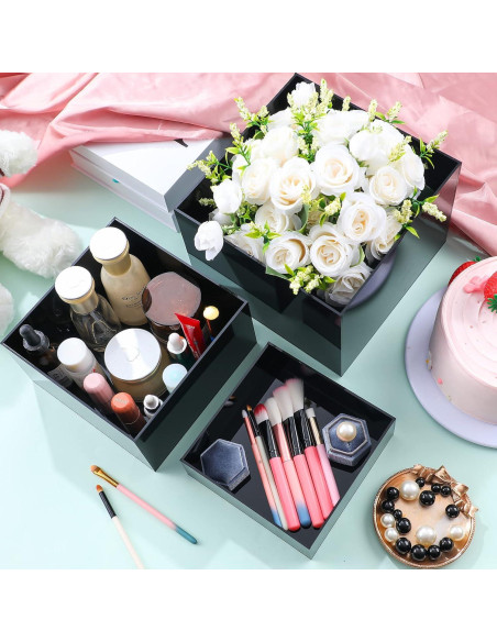 Juego de 3 Soportes Acrílicos Yulejo para Exhibición - Negro