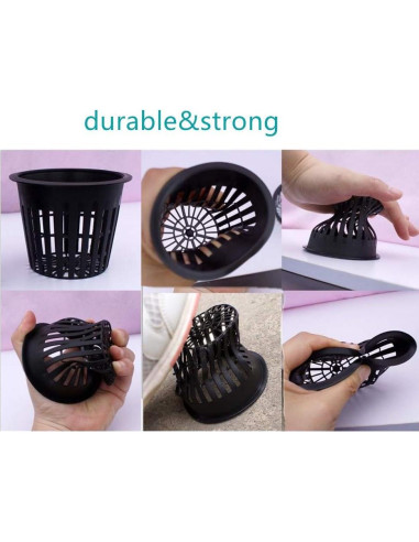 100 Macetas de Malla Redondas IPXEAD 5 cm Hidroponía